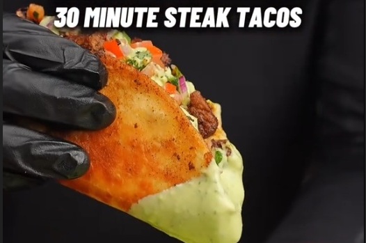 High Protein Crispy Cheesy Steak Tacos